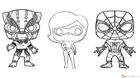 Coloring Pages Funko POP. Print Popular Character Figures