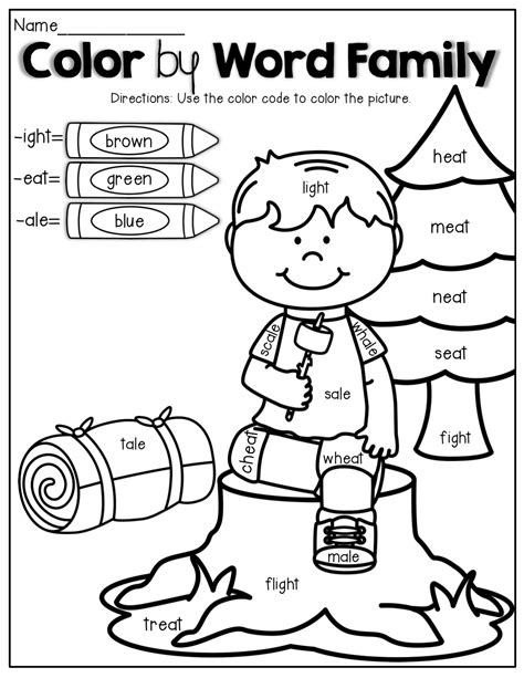 All of our coloring pages and sheets are free and easy to print! Summer Packet Color By Word Family NO PREP (Summer Edition ...