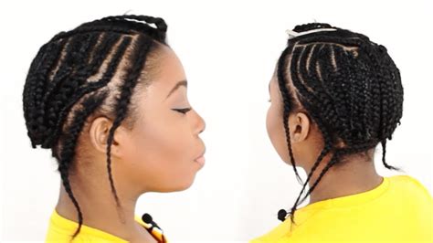 Middle Part Sew In With Leave Out Braid Pattern Jolashamha