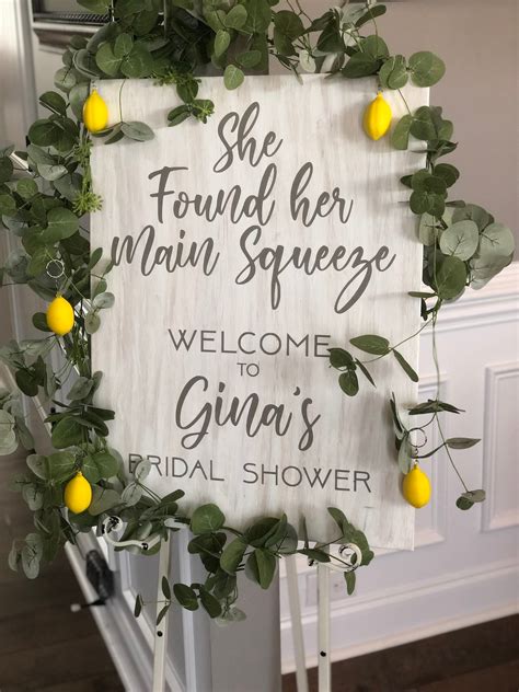 She Found Her Main Squeeze Bridal Shower Wedding Sign Etsy