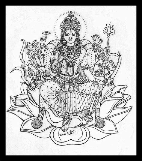 Maa Durga Coloring Pages