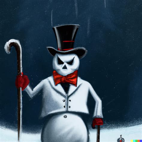 Frosty The Snowman As A Horror Movie Tim Burton Style Dalle2