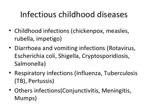Infectious Childhood Diseases