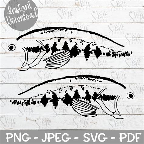 Fishing Lure Svg Fishing Lure Pattern Svg Cut File For Etsy