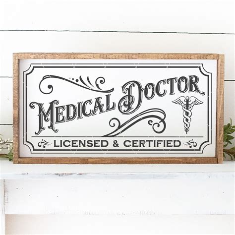 Vintage Medical Doctor Sign Svg File Board And Batten Design Co
