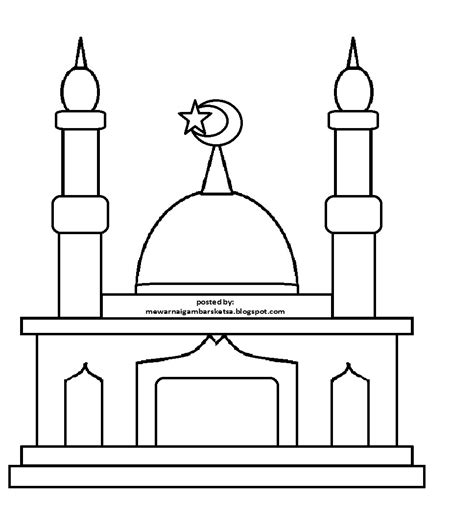 Mewarnai Gambar Masjid Anak Tk Nusagates