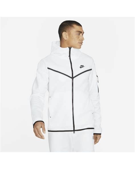 Nike Sportswear Tech Fleece Full Zip Hoodie In White For Men Lyst