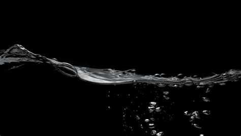 Water Splash On Black Background Slow Motion Stock Footage Video