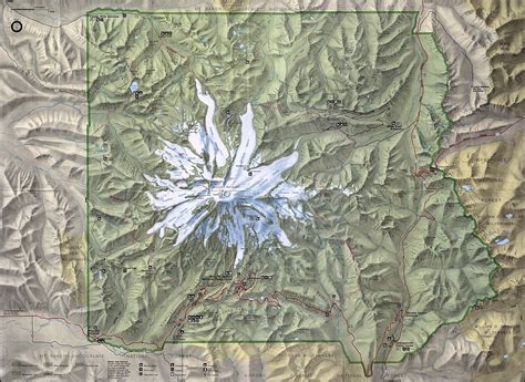 Mt Rainier Wonderland Trail Spray Park National Parks Map Puyallup