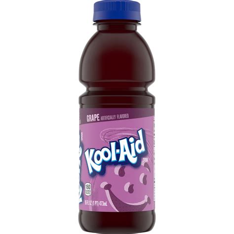 Kool Aid Grape Ready To Drink Soft Drink Caffeine Free 16 Fl Oz