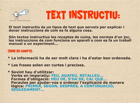 Caracter Stiques Text Instructiu Tipos De Texto Leer Y Escribir Textos