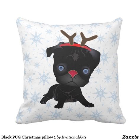 Amazon's choice for pug pillow. Black PUG Christmas pillow 1 | Black pug puppies, Pug ...