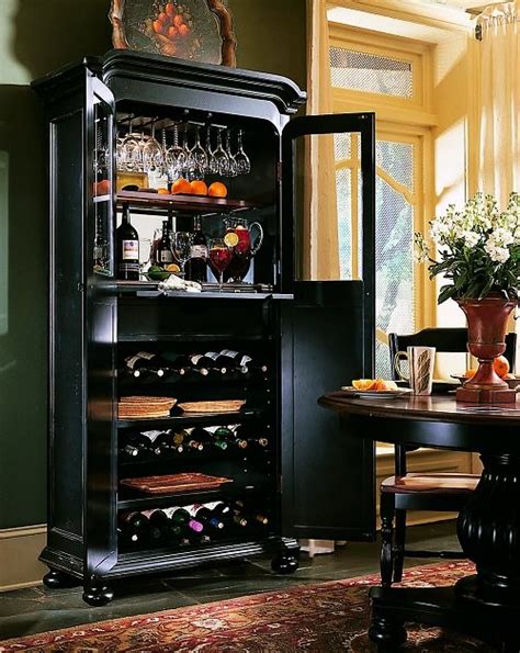 For less, at your doorstep faster than ever! Indigo Creek Wine Cabinet, Black Finish With Rub-Through ...
