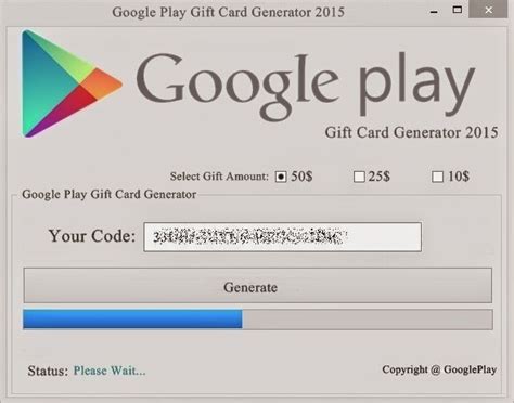 We offer google play gift card generator tool online that will help you to generate the amount of google play gift card codes for your google account. Google play gift card code - Check My Balance