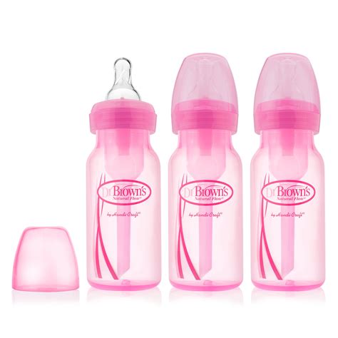 Dr Browns Options Baby Bottles 4 Ounce Pink 3 Count