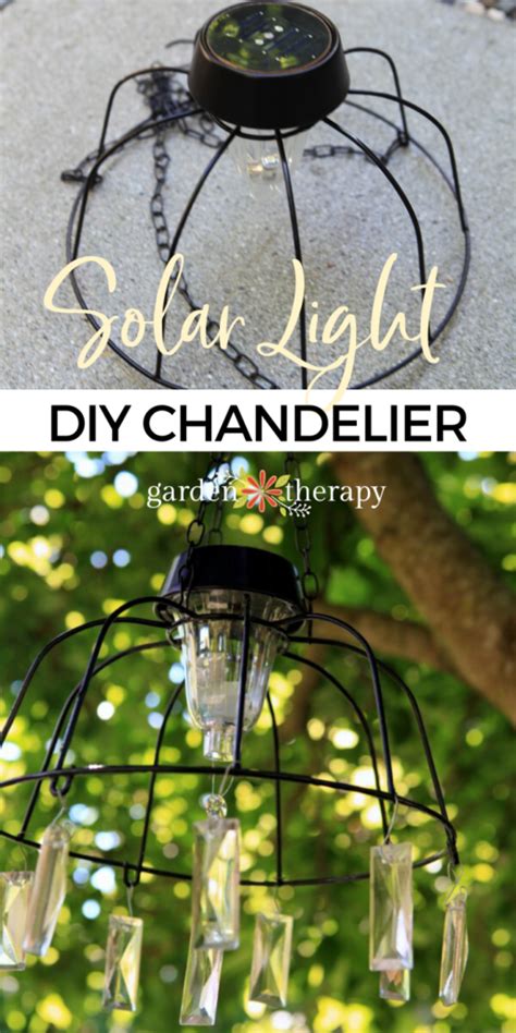 Diy Outdoor Chandelier With Solar Lights Inside My Arms