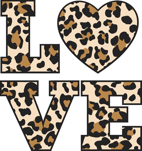 Love Leopard Valentine svg file in 2021 | Valentines svg, Red cheetah png image