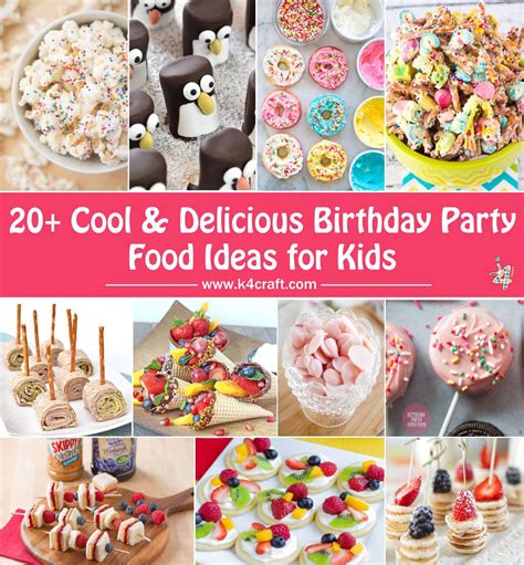 Organising a party can be a full time gig and the last thing you want to be doing is slaving all day in the kitchen before the party even begins. Cool & Delicious Birthday Party Food Ideas for Kids - K4 Craft