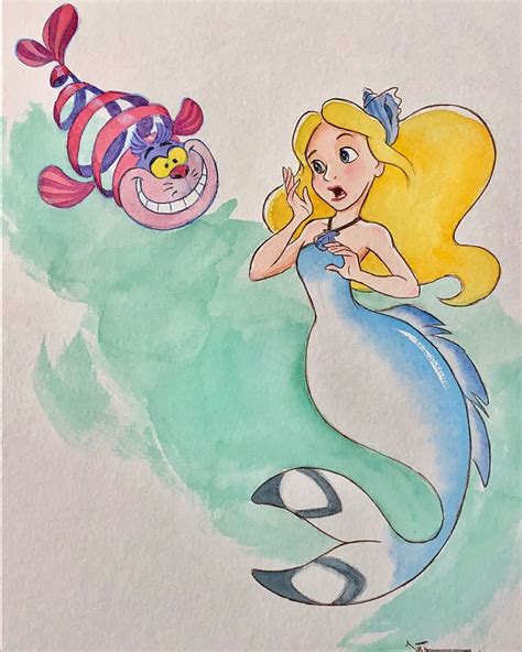 Todays Disney Mermaid Is Alice In A Watery Wonderland Seen Here With