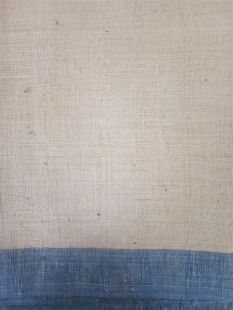Unbleached Cotton Khadi Fabric With Blue Salvage At Rs 220meter