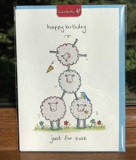 Happy Birthday Just For Ewe Card Many Thanks