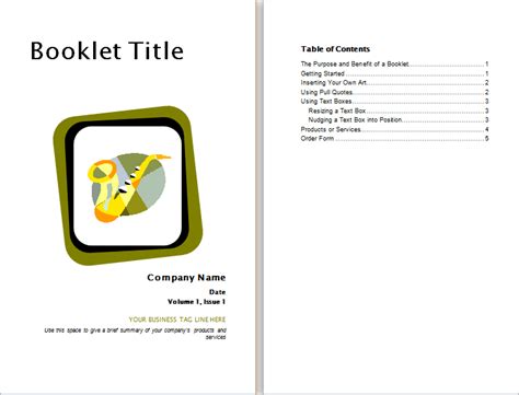 product advertisement booklet template  word document hub