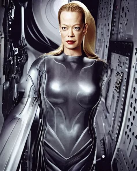 Photoshoot Of Actress Jeri Ryan As Seven Of Nine Star Stable Diffusion