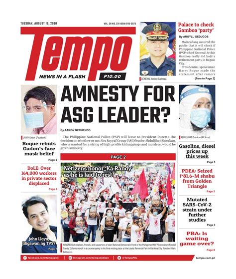 Tempo August 18 2020 Newspaper Get Your Digital Subscription