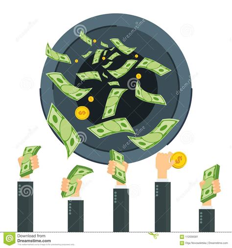 Wasting Money Concept Stock Vector Illustration Of Finance 112056581