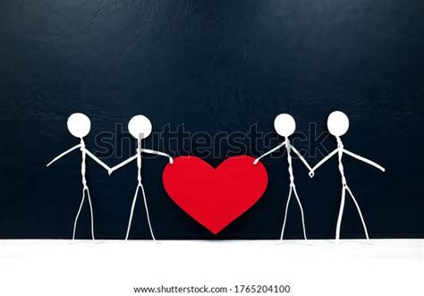 Human Stick Figures Holding Hands Big Stock Photo 1765204100 Shutterstock