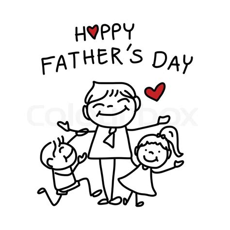 Happy Fathers Day Drawing For Kids