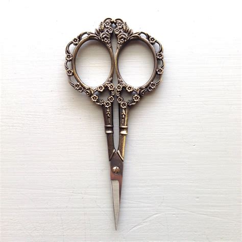 Antique Gold Vintage Style Embroidery Scissors And Other Adventures
