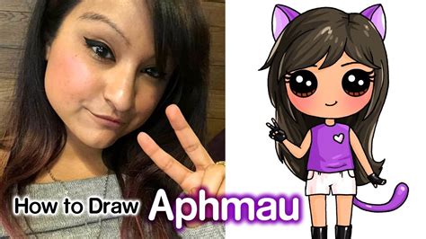 How To Draw Aphmau Youtube Star Youtube Cute Boy Drawing Cute