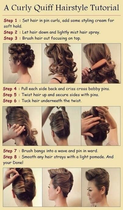 Fairly convinced i was born in the wrong time.<3. Curly Quiff Hairstyle Tutorial! Very Vintage! | Trusper