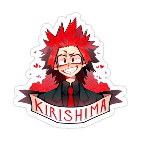Kirishima Sticker By Zukich In 2021 Kirishima Eijirou Boku No Hero