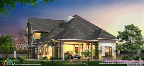 4 Bhk Sloped Roof House Architecture Design House