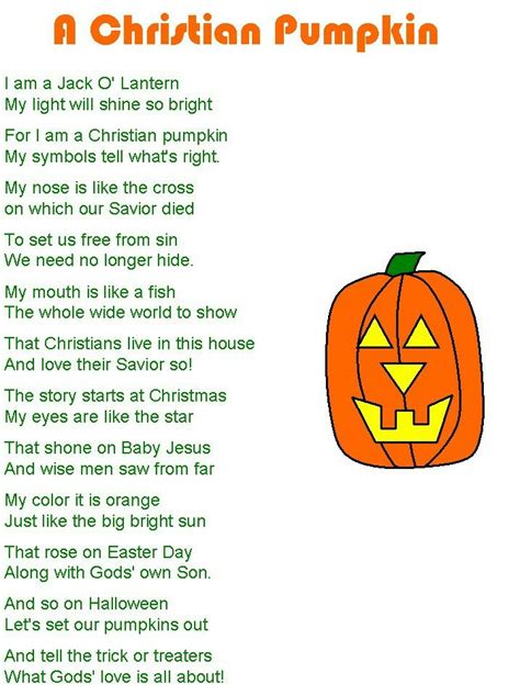 Christian Pumpkin Carving Bible Songs Christian Halloween Pumpkin Poem
