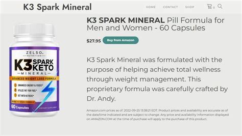 K3 Spark Mineral Weight Loss Support Pills Caramella