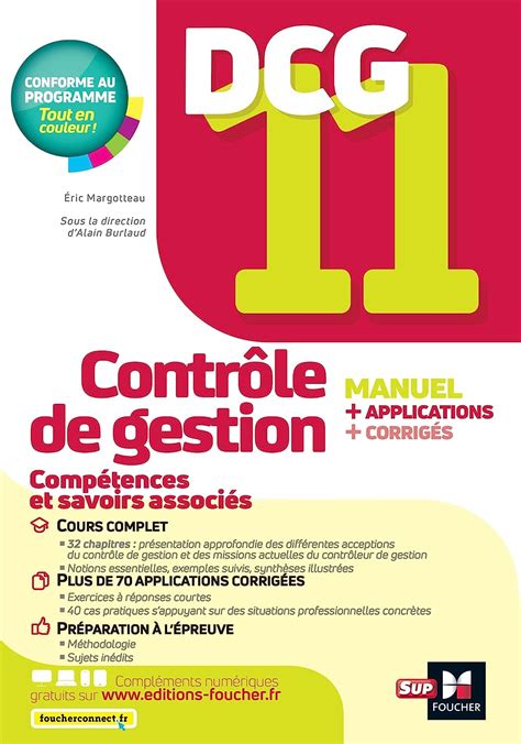 Dcg 11 Contrôle De Gestion Manuel Et Applications 2023 2024 Manuel