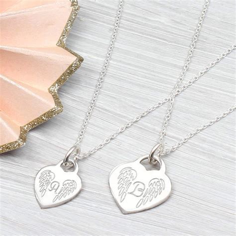 Hurleyburley Personalised Silver Or 18ct Gold Angel Wing Necklace