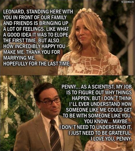 Penny And Leonard S Wedding Vows Big Bang Theory Memes Big Bang Theory Show The Big Theory Tv