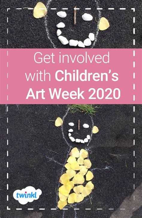 A Childs Art Week Poster With The Words Get Involved With Childrens