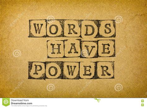 Words Have Power Stock Photo Image Of Black Text Paper 74952620