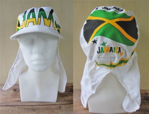 JAMAICA Original Vintage 80s Painter Hat with Tails JAM Mullet | Etsy