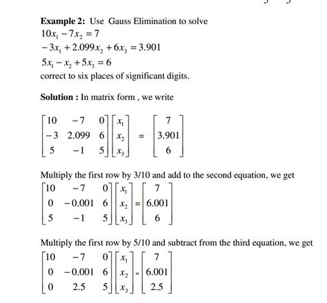 Metodo Di Eliminazione Di Gauss - error handling - Basic Gauss Elimination yields wrong result? - Stack