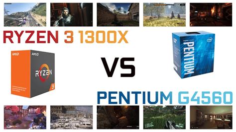 For instance, the ryzen 1300x is 0.5ghz slower than its intel counterpart, but works with a higher ram frequency and has a. AMD RYZEN 3 1300X VS INTEL PENTIUM G4560 || BENCHMARK IN ...