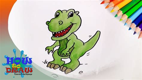 Tekenen & knutselen van merken als djeco, hasbro & sharpie. Drawing a Dinosaur | Como dibujar un Dinosaurio | Een ...