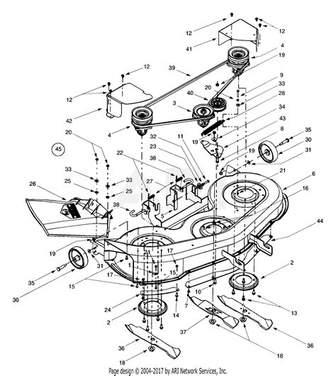 Mtd 13au608h016 2000 Parts Diagram For 46 Inch Cutting Deck