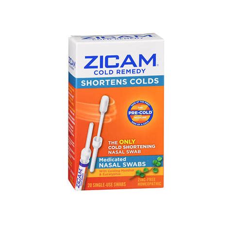 Zicam Cold Remedy Nasal Swabs 20 Each By Zicam Shop Zicam Cold Remedy Nasal Swabs 20 Each By