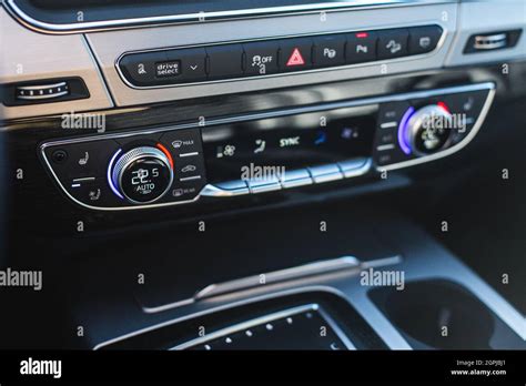 Modern Luxury Cars Dashboard With Multifunctional Display Stock Photo